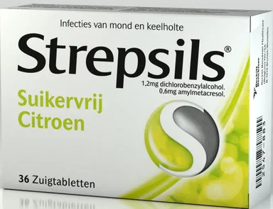 Strepsils Zonder Suiker Citroen 36 Pastilles