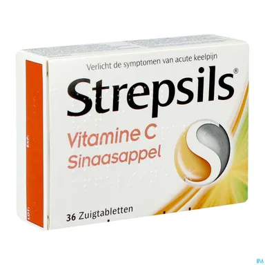 Strepsils Vitamine C Orange 36 Pastilles