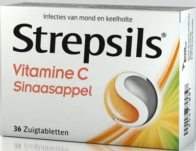 Strepsils Vitamine C Sinaasappel 36 Pastilles