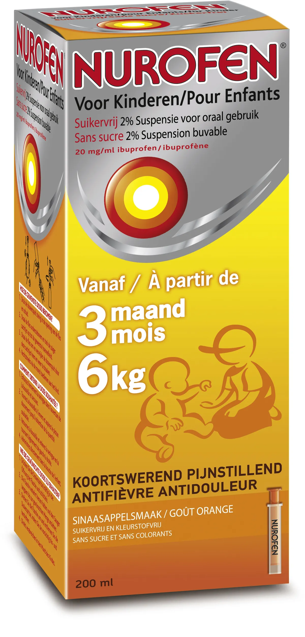 Nurofen Enfant Suspension Buvable 2% Gout Orange 200ml