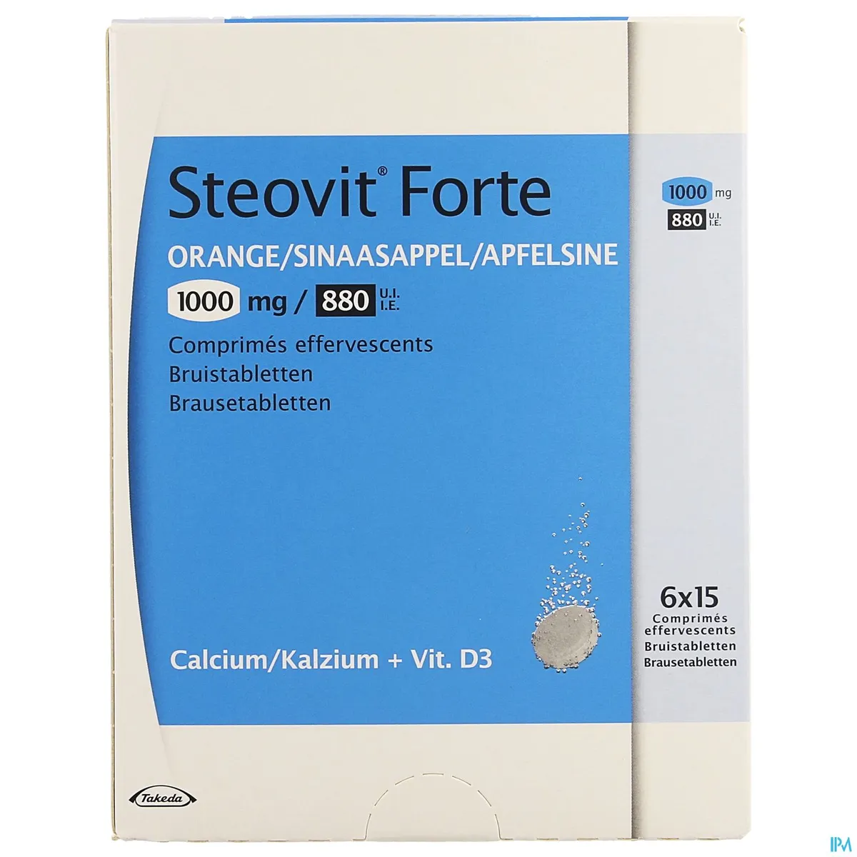 Steovit Forte 1000mg/880 IE 90 Bruistabletten (Sinaasappel)