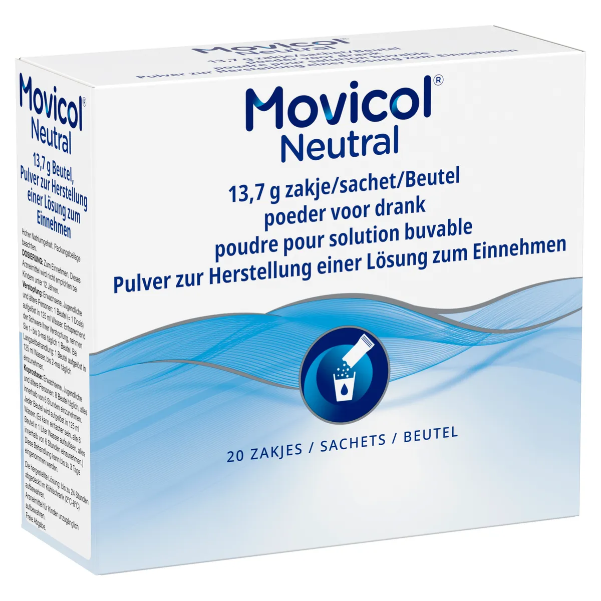 Movicol Neutral Poudre pour Solution Buvable 20 Sachets