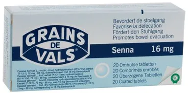 Grains De Vals Senna 20 Comprimés