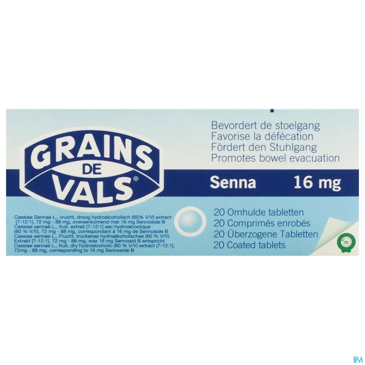 Grains De Vals Senna 20 tabletten