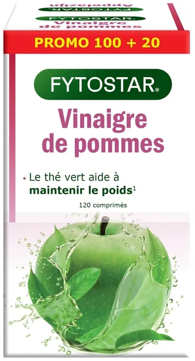 Fytostar Vinaigre de Pommes 1200 100 Comprimés (+ 20 Gratuits)