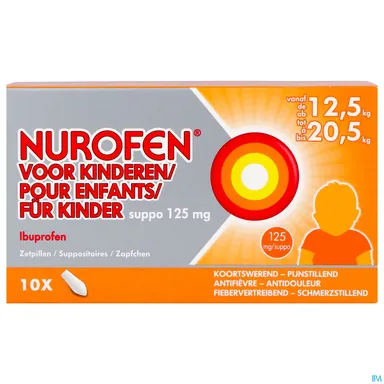 Nurofen Kind 125mg 10 Zetpillen