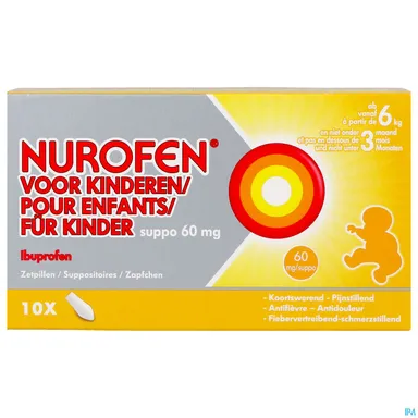 Nurofen Kind 60mg 10 Zetpillen