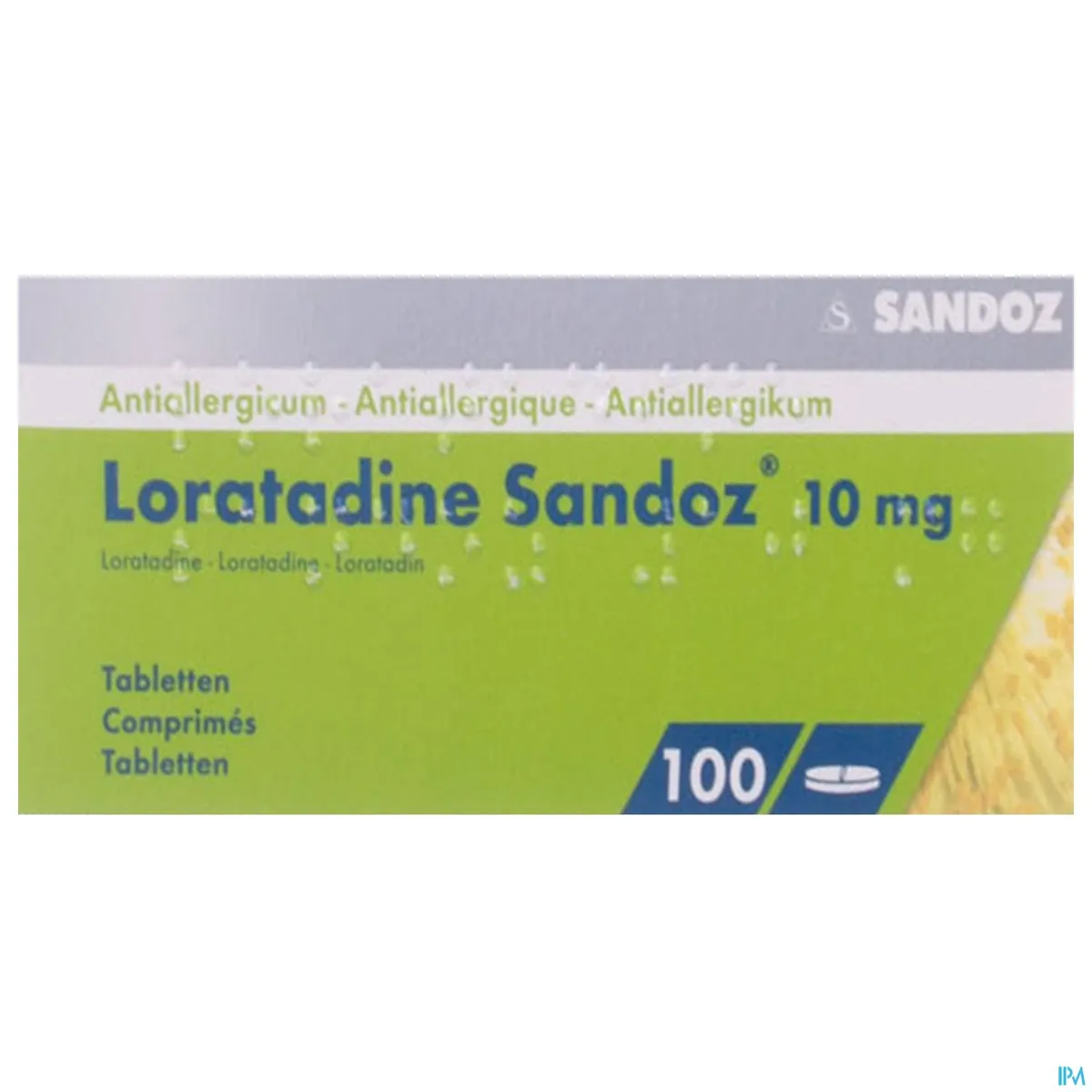 Loratadine Sandoz 10mg 100 Comprimés