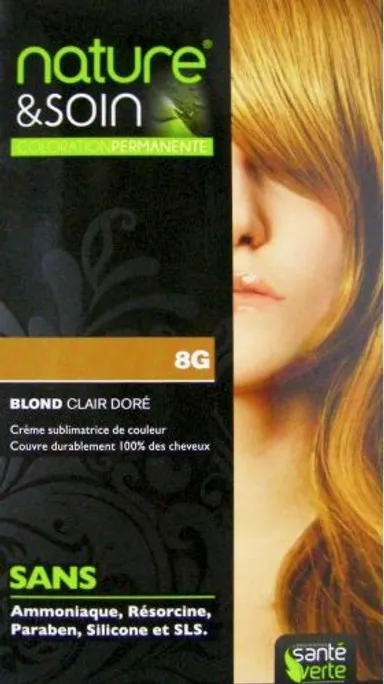 Nature&Soin Coloration Permanente Blond Clair Doré 129ml