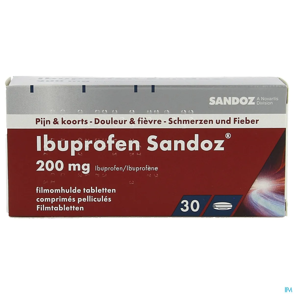 Ibuprofen Sandoz 200mg 30 tabletten