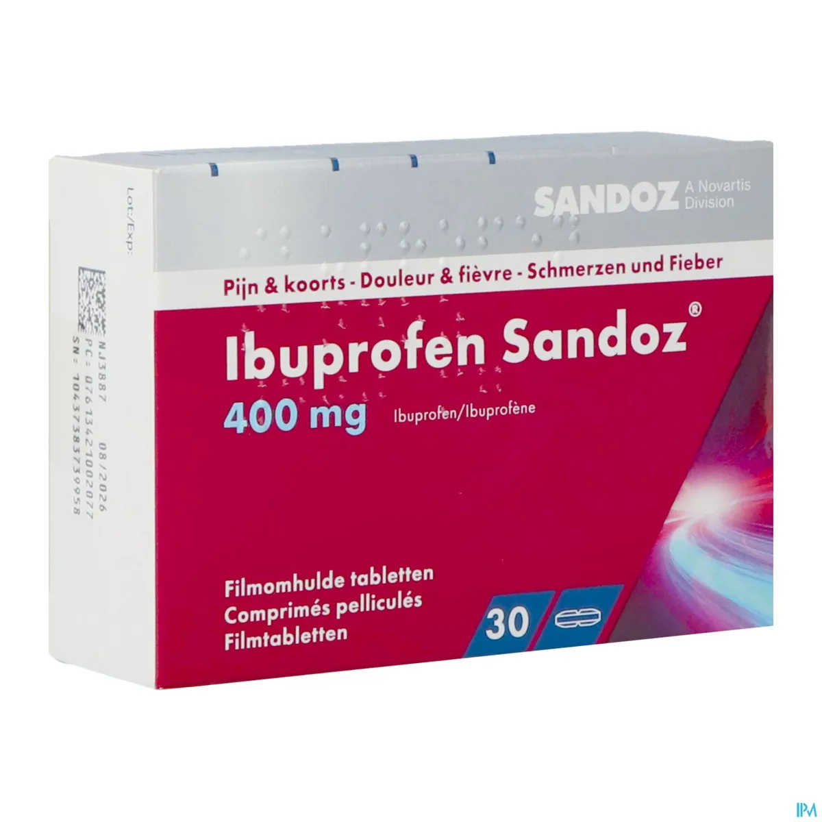 Ibuprofen Sandoz 400mg 30 tabletten