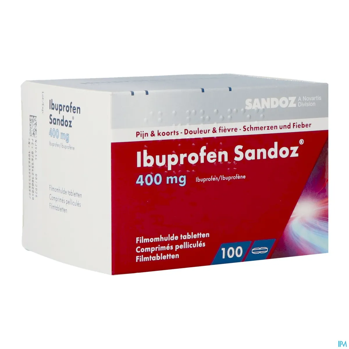 Ibuprofen Sandoz 400mg 100 tabletten