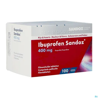 Ibuprofen Sandoz 400mg 100 tabletten