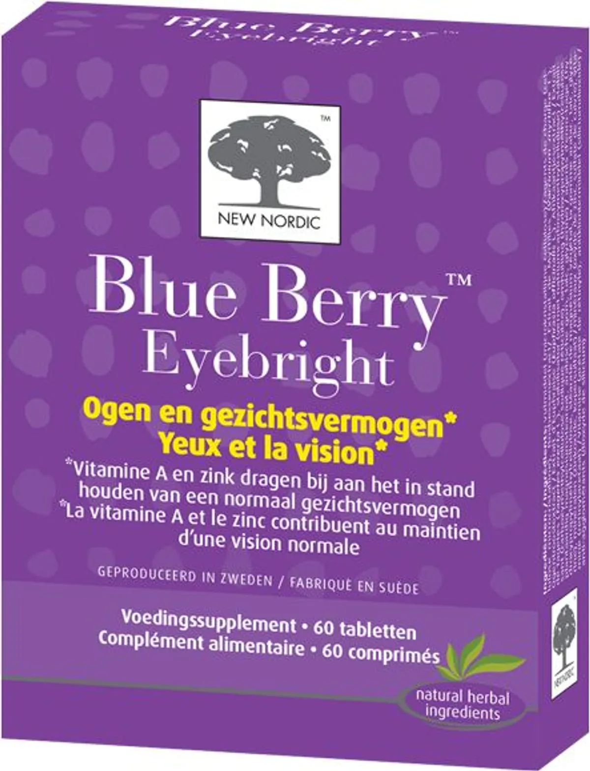 New Nordic Blue Berry Eyebright 60 Comprimés