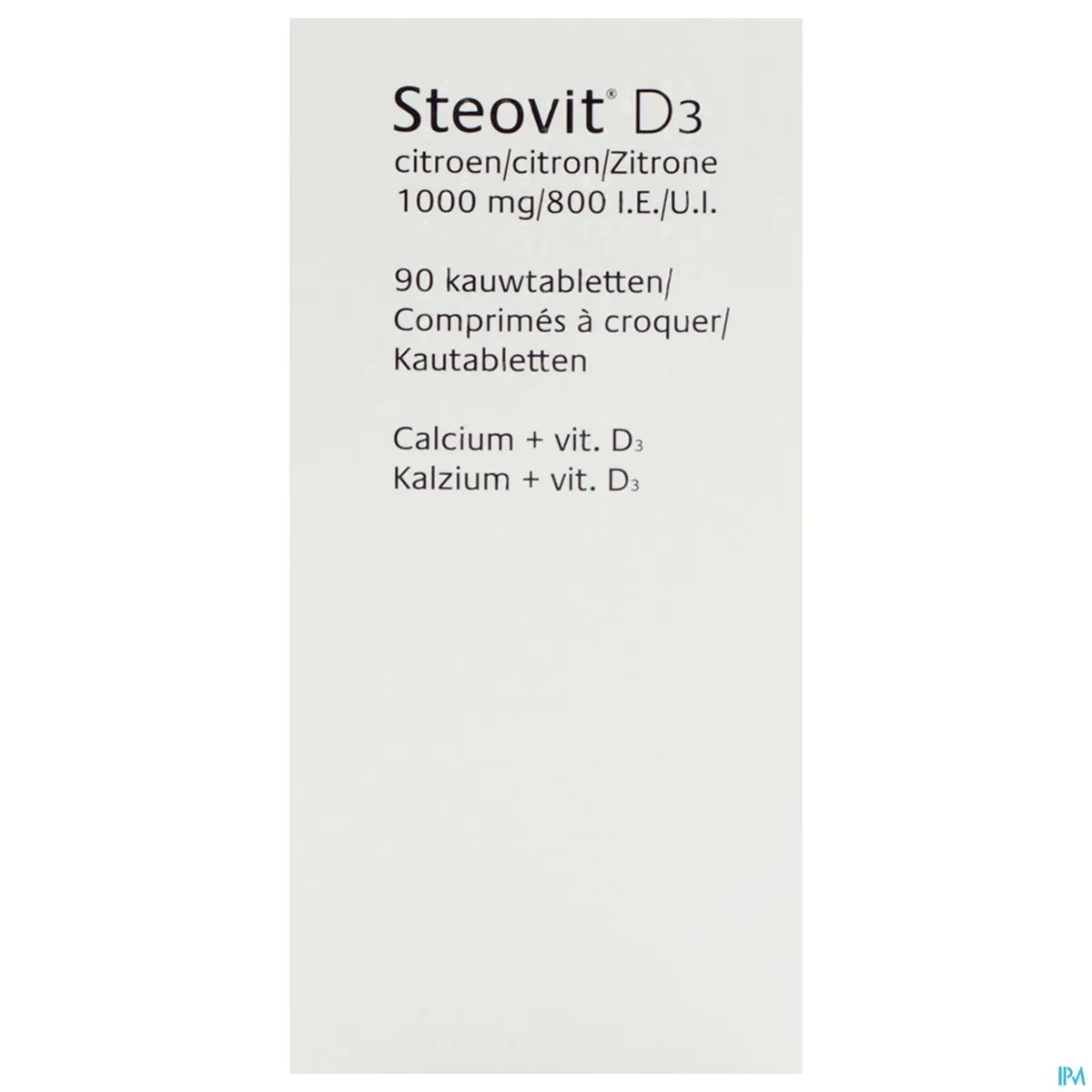 Steovit D3 1000mg/800 UI 90 Comprimés à Croquer (Citron)