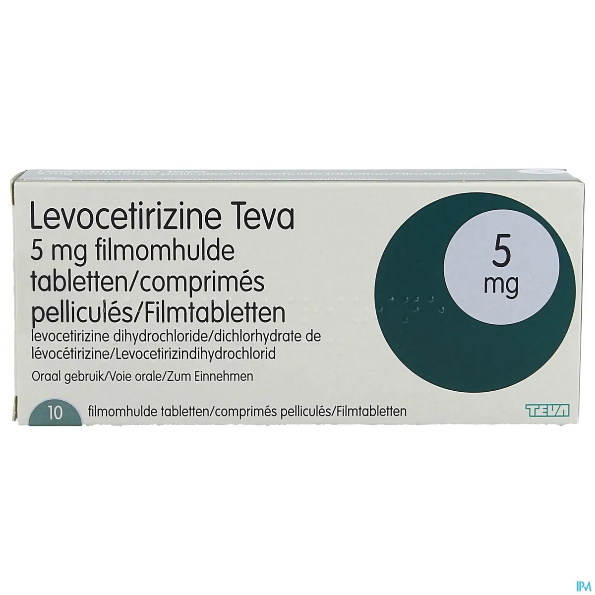 Levocetirizine Teva 5mg 10 Comprimés