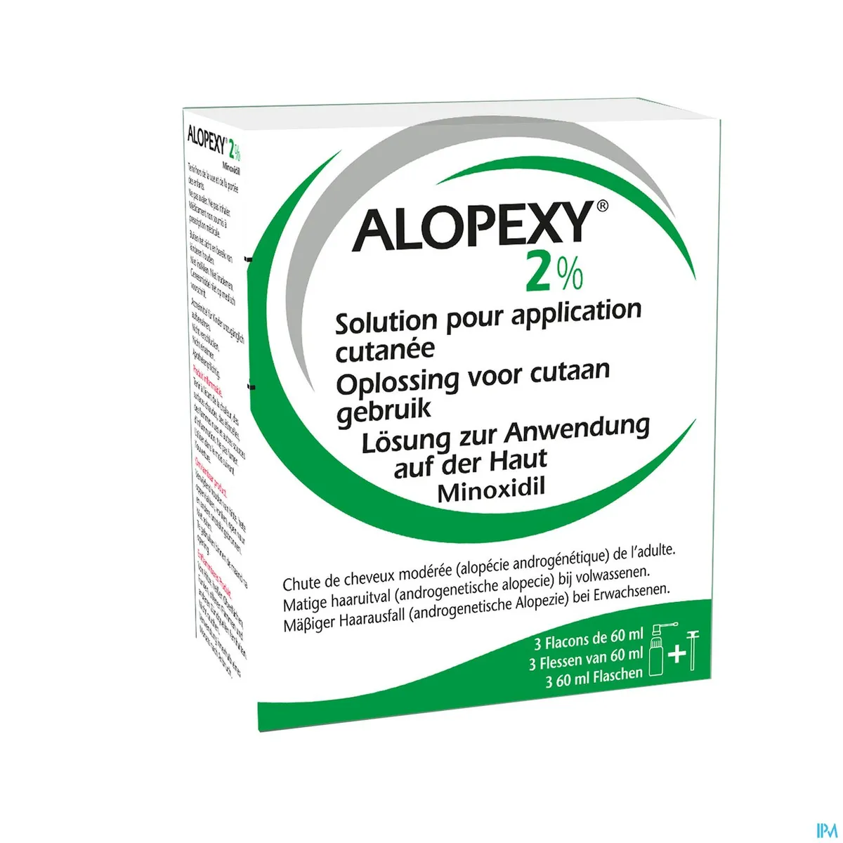 Alopexy 2 % Oplossing Voor Gebruik op de Huid Flacon 3x60ml