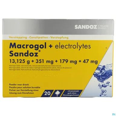 Macrogol + Electrolytes Sandoz 20 Sachets de Poudre