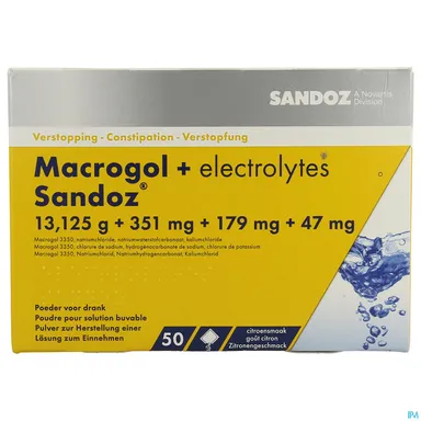 Macrogol + Electrolytes Sandoz 50 Poederzakjes