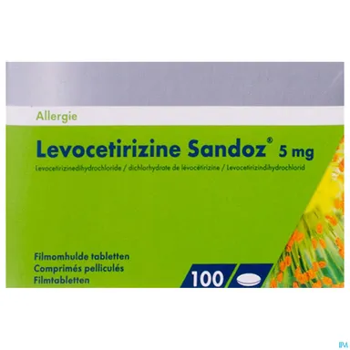 Levocetirizine Sandoz 5mg 100 Comprimés