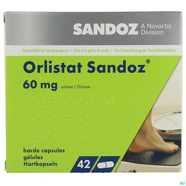 Orlistat Sandoz 60mg 42 Capsules