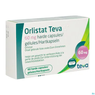 Orlistat Teva 60 Harde Capsules X 60 Mg