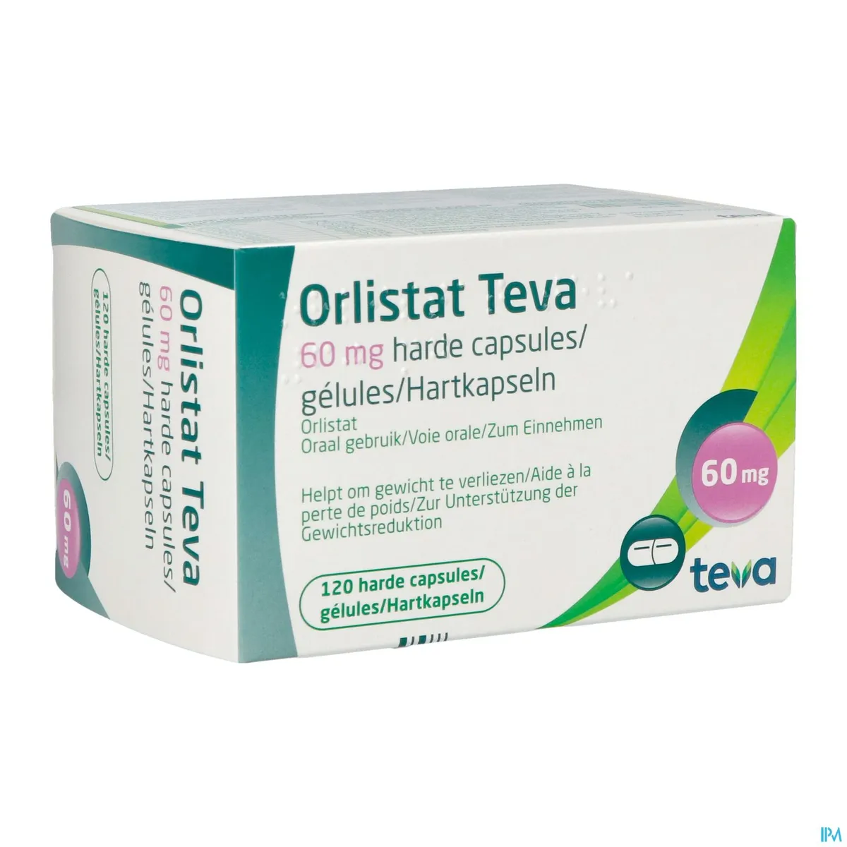 Orlistat Teva 120 Harde Capsules X 60 Mg