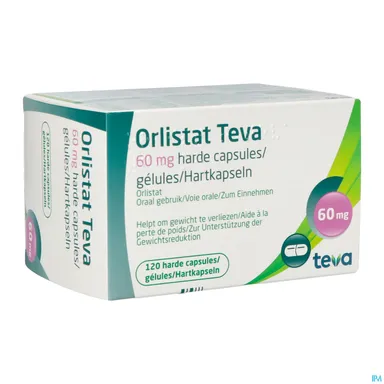 Orlistat Teva 120 Harde Capsules X 60 Mg