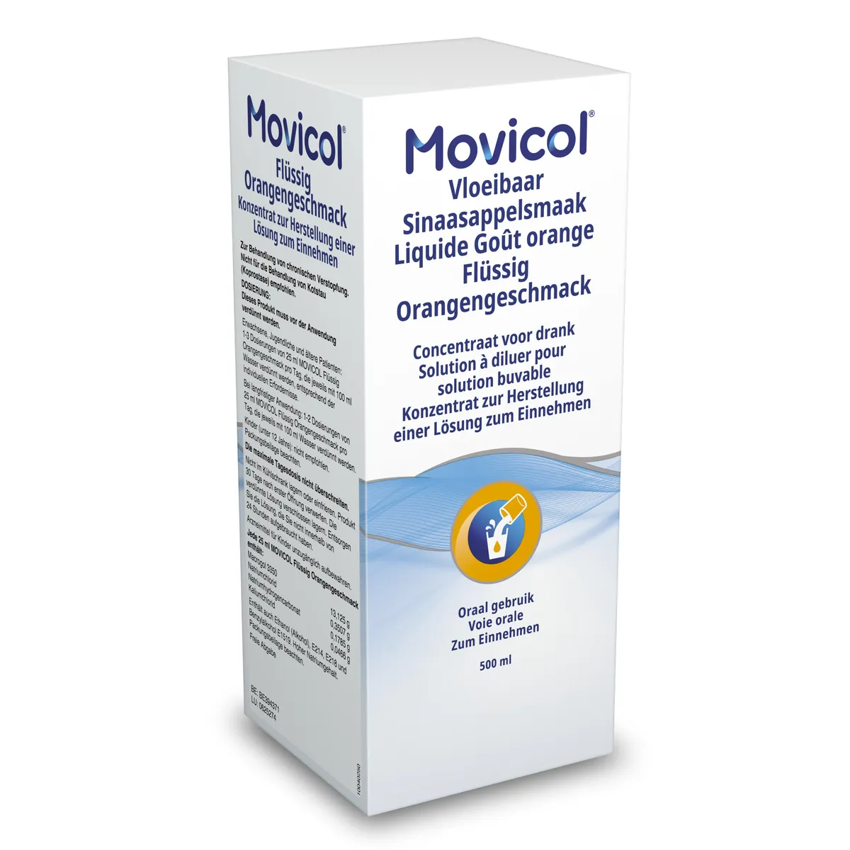 Movicol Orange Oplossing om te Verdunnen 500ml