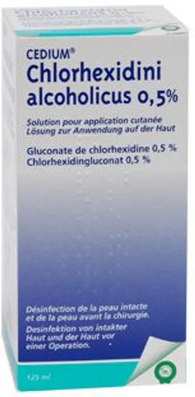 Cedium Chlorhexidini Alcoholicus 0,5% + Azorubine Solution 125ml