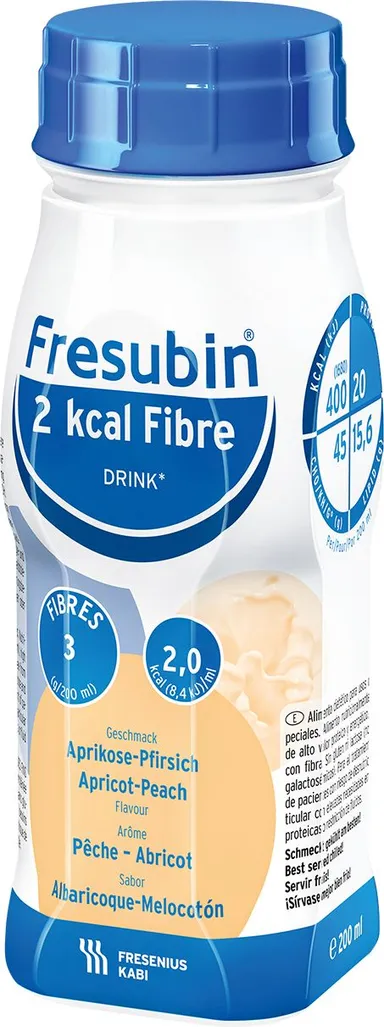 Fresubin 2kcal Fibre Drink Pêche Abricot 4x200ml