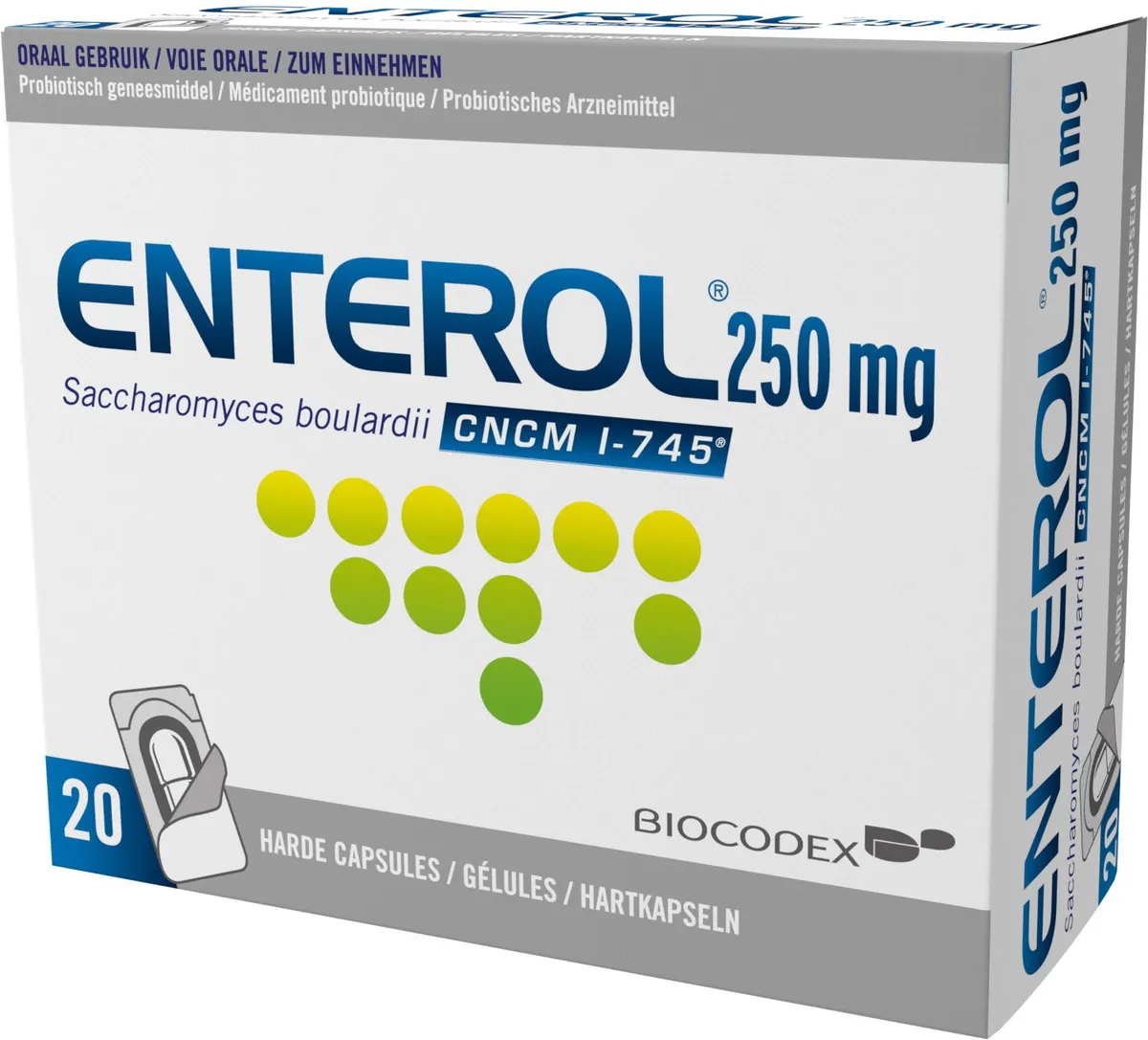 Enterol 250mg 20 Gélules (blister)