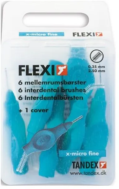 Tandex Flexi Turquoise 6 Brossettes Interdentaires Extra Micro Fines 0.35