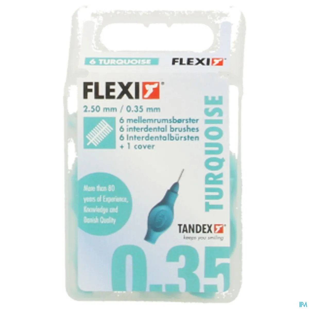 Tandex Flexi Turkoois 6 Interdentale Borsteltjes Extra Micro Fijn 0.35