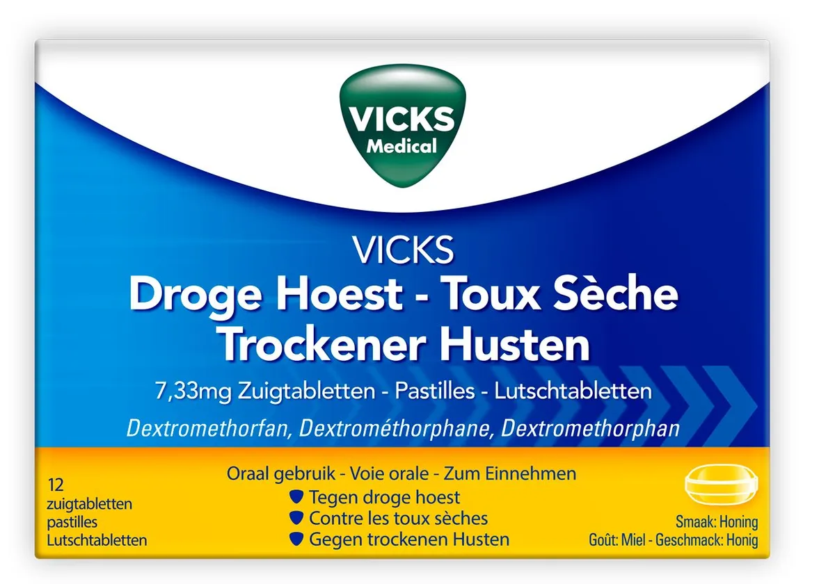 Vicks Vapotabs Tegen Hoest 12 Zuigtabletten