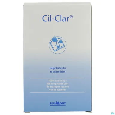Cil-Clar Hygiene oogleden oplossing 100ml + 100 steriele compressen