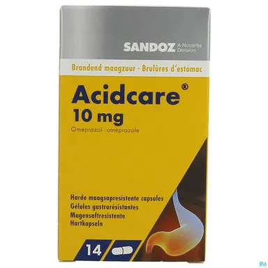 Acidcare Sandoz 10mg 14 maagbestendige gelules