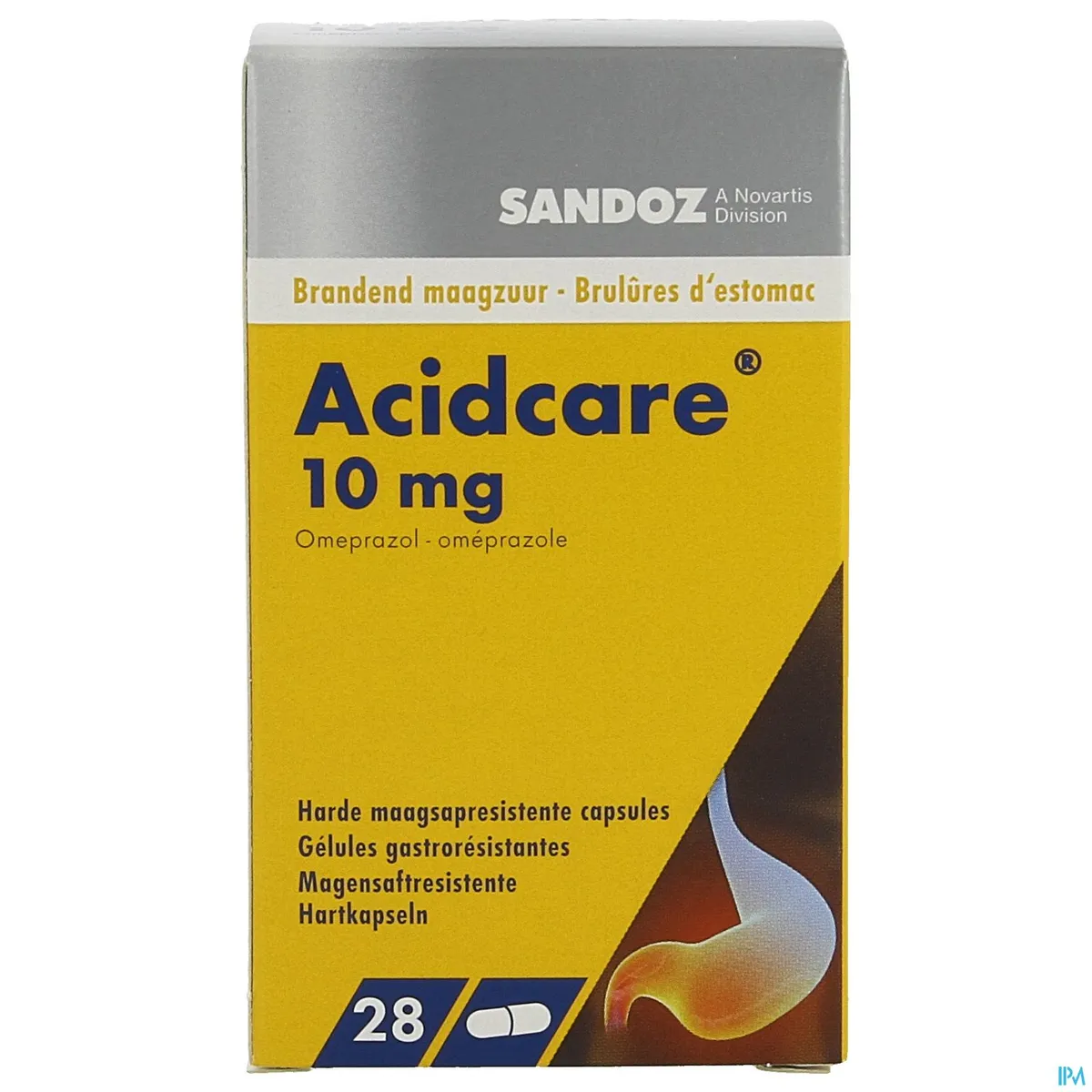 Acidcare Sandoz 10mg 28 Gélules Gastro-Résistantes