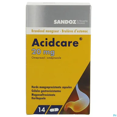 Acidcare Sandoz 20mg 14 maagbestendige gelules