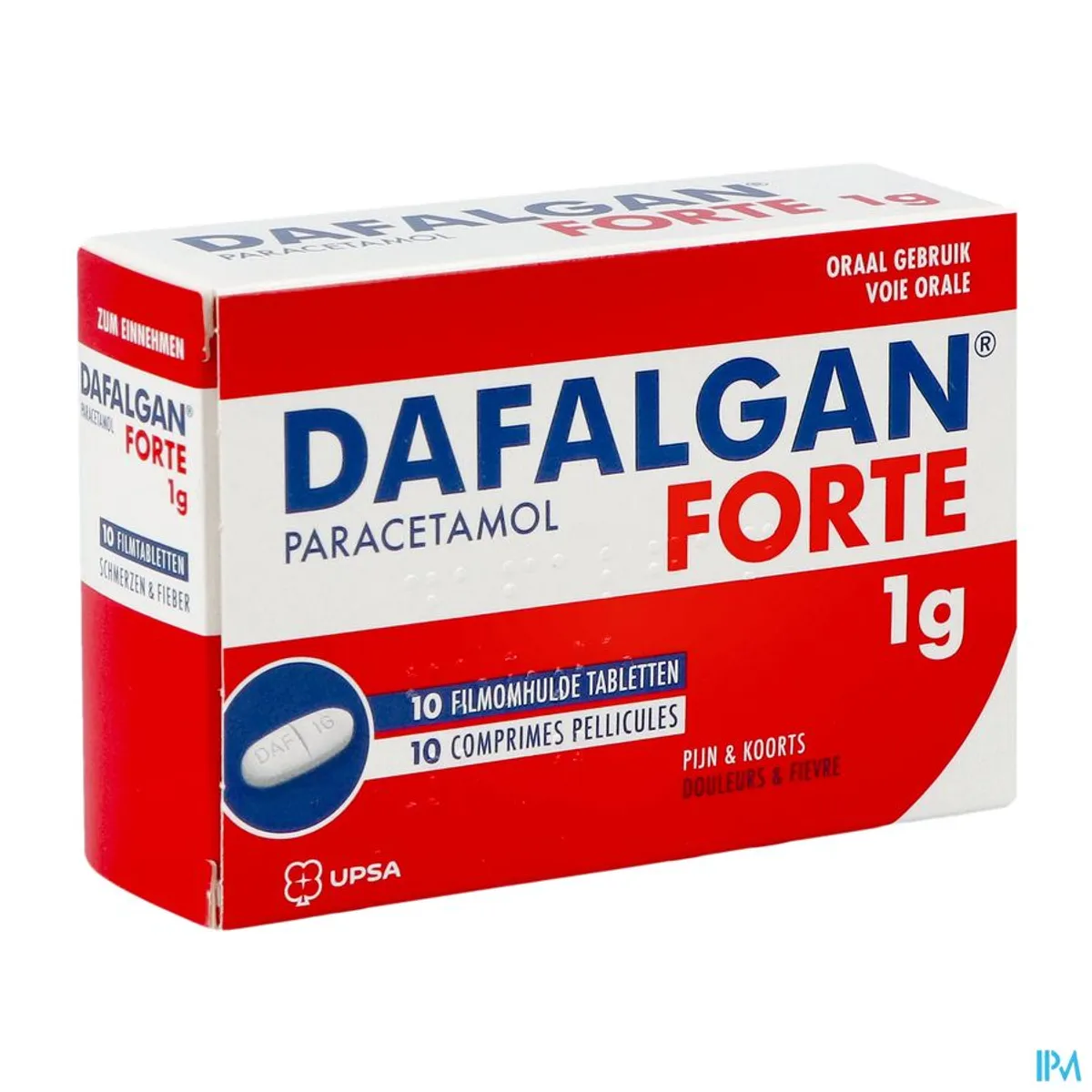 Dafalgan Forte 1g 10 gecoate tabletten