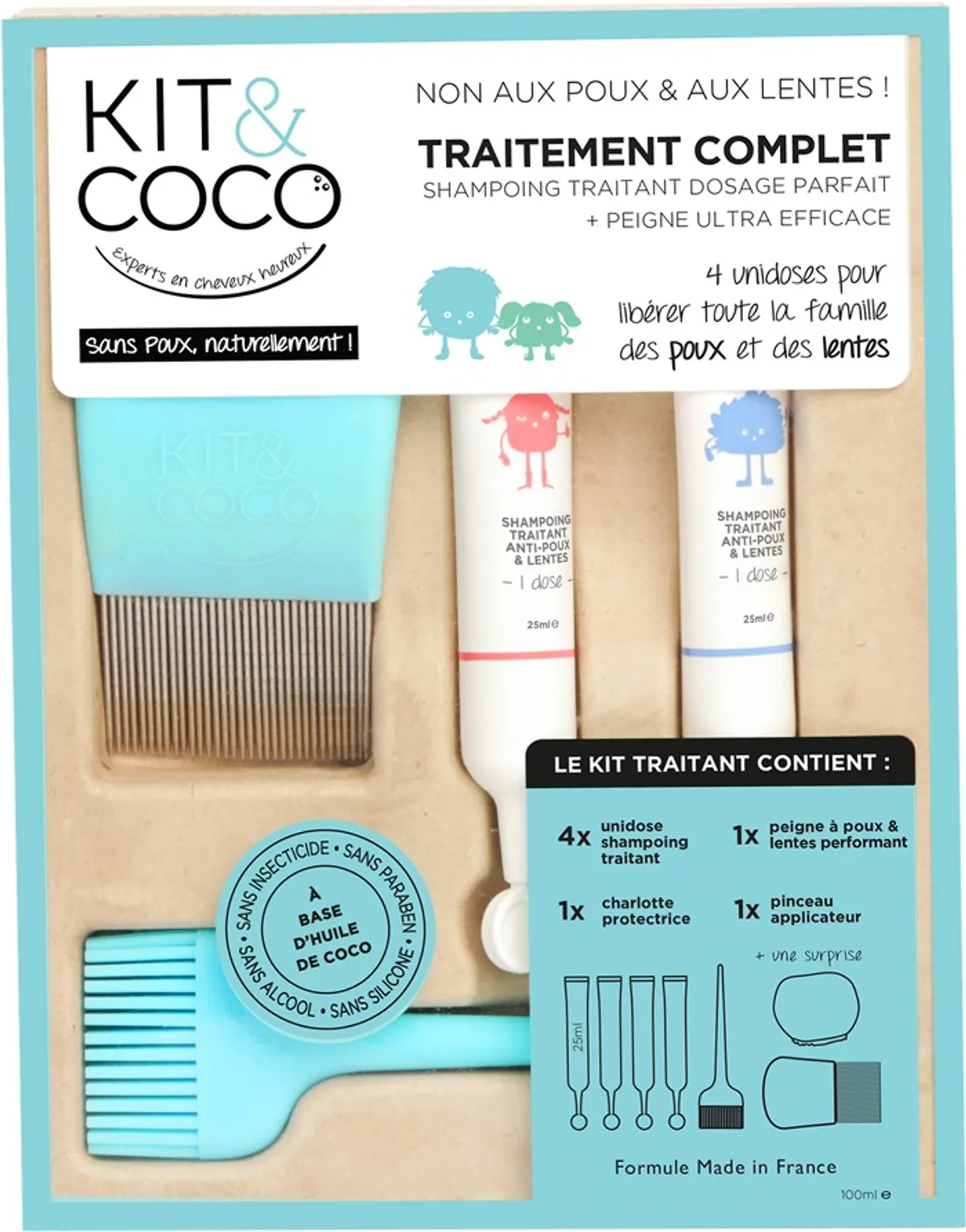 Kit&Coco Kit Traitement Complet 4x25ml