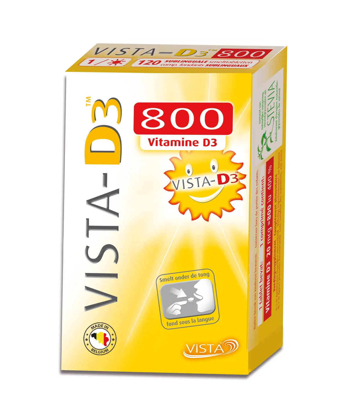 Vista-D3 Ultra 800 UI 120 Comprimés Fondants