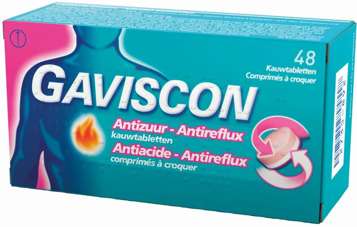 Gaviscon Antireflux 48 Comprimés A Croquer