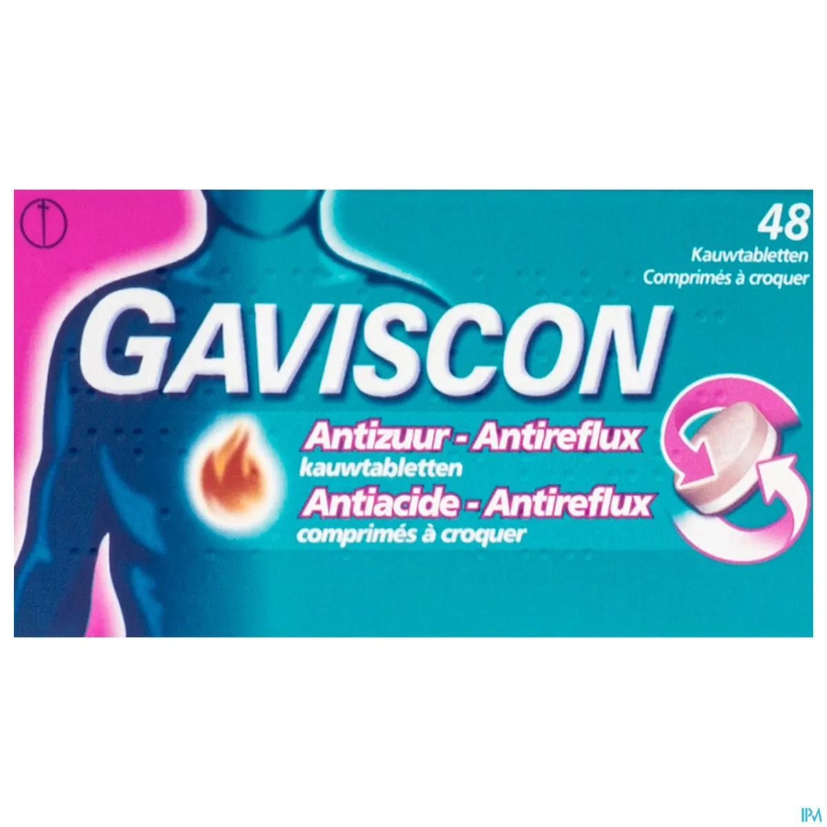 Gaviscon Antireflux 48 kauwtabletten