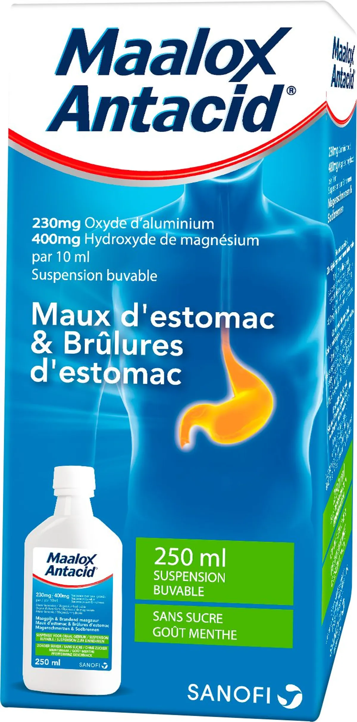 Maalox Antacid 230mg/400mg Suspension Buvable 250ml