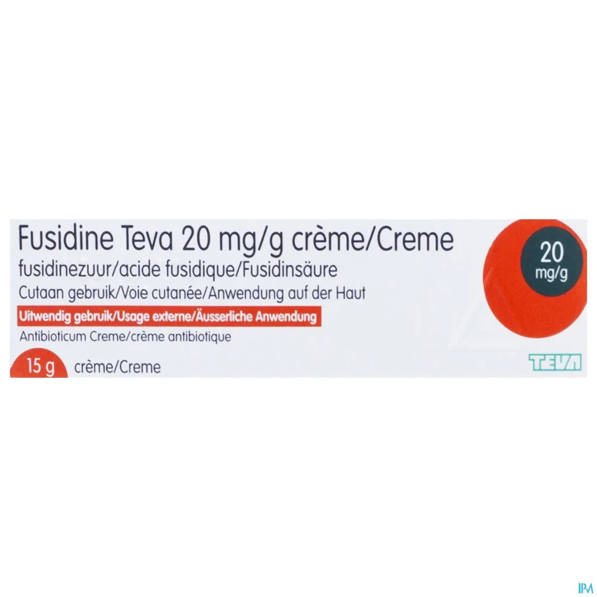 Fusidine Teva 20mg/g Crème 15g