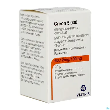Creon 5000 Granules GastroRésistantes 20g