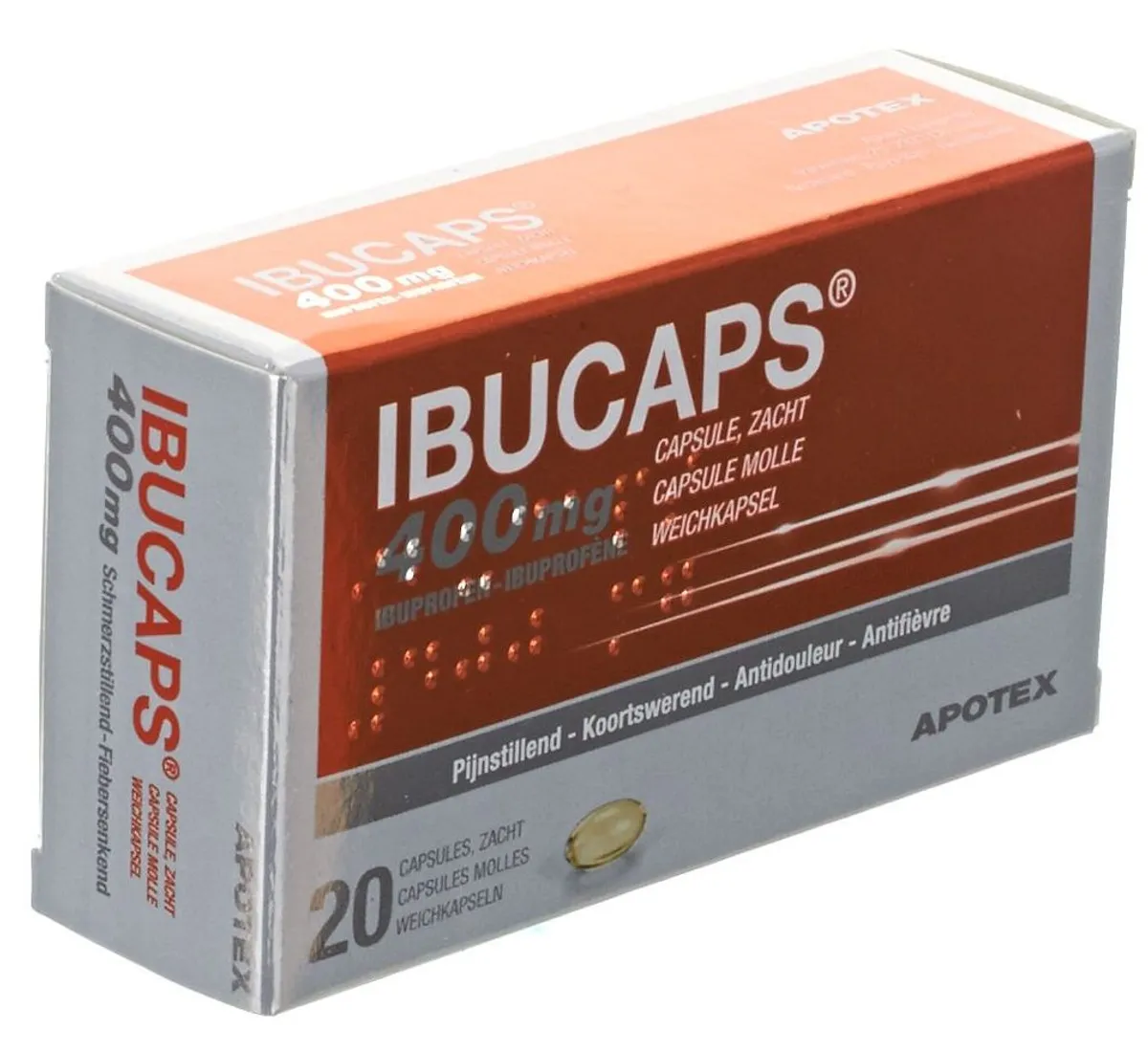 Ibucaps 400mg Apotex 20 Capsules Molles