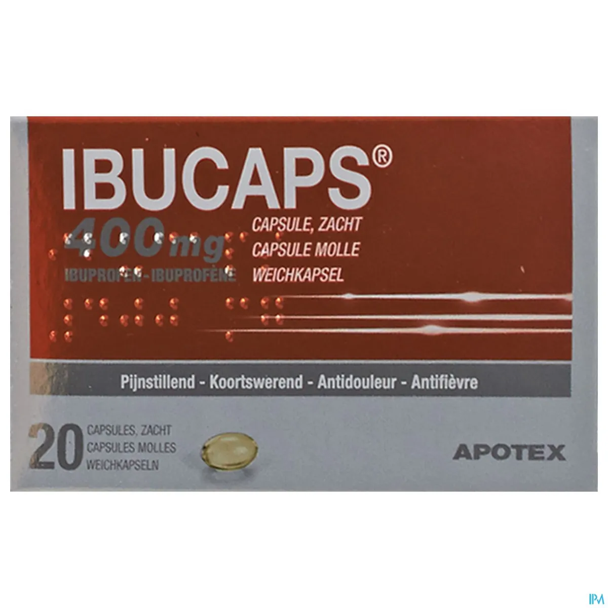 Ibucaps 400mg Apotex 20 Zachte Capsules