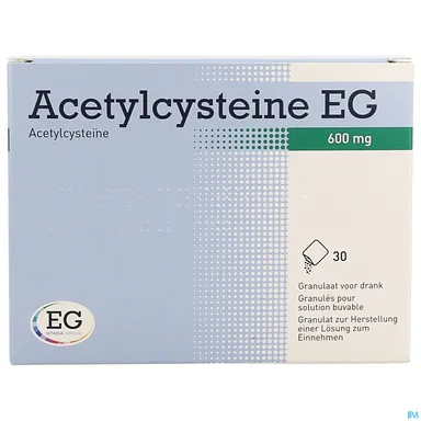 Acetylcysteine EG 600mg 30 Zakjes Korrels voor Drinkbare Oplossing